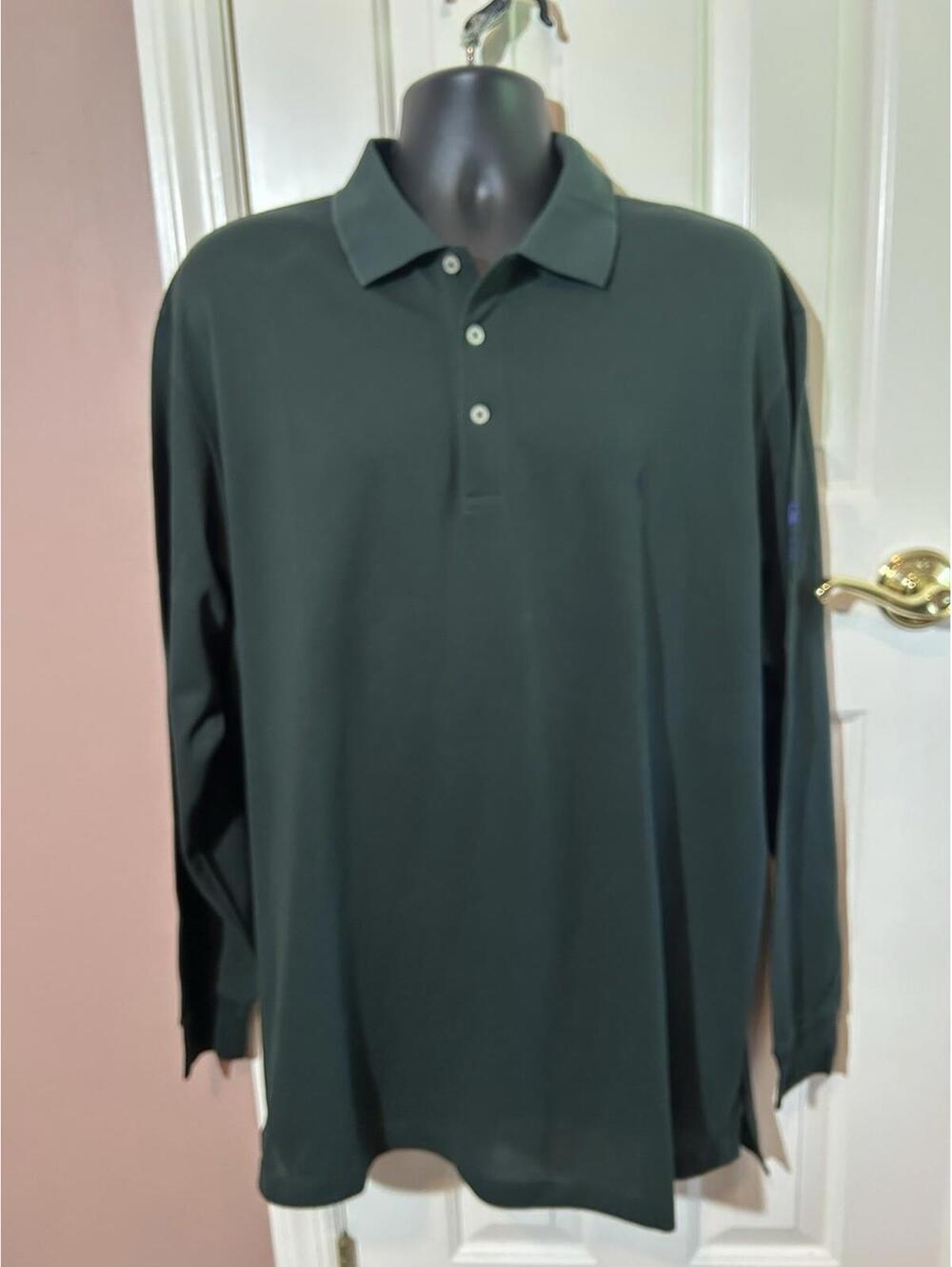 Polo Golf Ralph Lauren Long Sleeve Shirt Mens XL Green Old Hickory Golf Club
